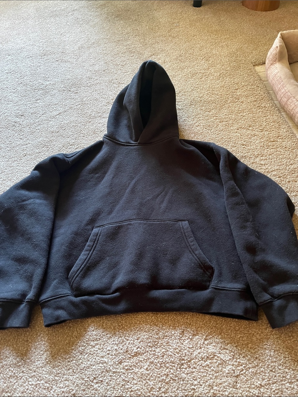 Alexander Wang Black Oversized Hooded Sweatshirt